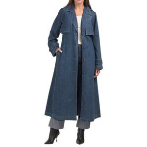 PAIGE Raina Denim Trench Coat